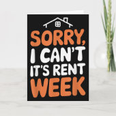 Landlord Property Manager, Sorry I Can’t It's Rent Kaart (Voorkant)