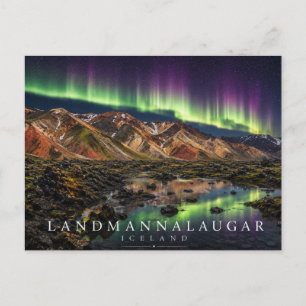 Landmannalaugar hooglandpieken IJsland Aurora Briefkaart