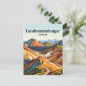Landmannalaugar IJsland Briefkaart (Staand voorkant)