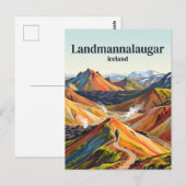 Landmannalaugar IJsland Briefkaart (Voorkant / Achterkant)
