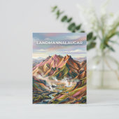 Landmannalaugar IJsland Briefkaart (Staand voorkant)