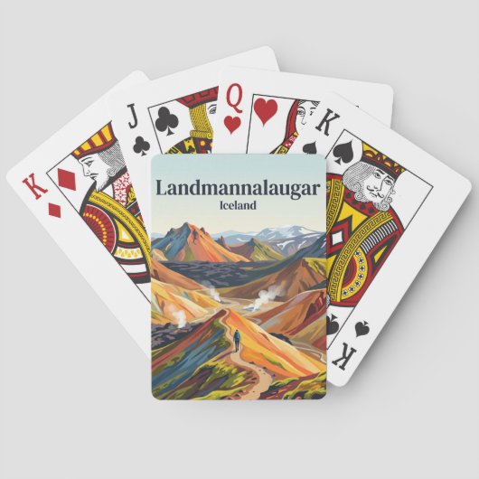 Landmannalaugar IJsland Pokerkaarten (Achterkant)