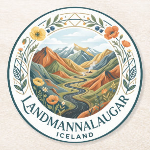 Landmannalaugar IJsland Ronde Kartonnen Onderzetter