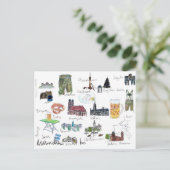 Landmargekaart München Bavaria Briefkaart (Staand voorkant)