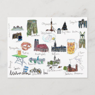 Landmargekaart München Bavaria Briefkaart