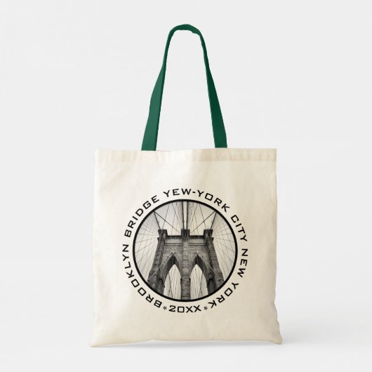 Landmark 2 van de Brooklyn Bridge New-York City Tote Bag (Achterkant)