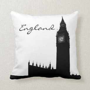 Landmark Black and White England Kussen