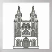 Landmark Burgos Cathedral World Poster (Voorkant)