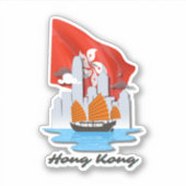 Landmark van Hong Kong City Sticker (Voorkant)