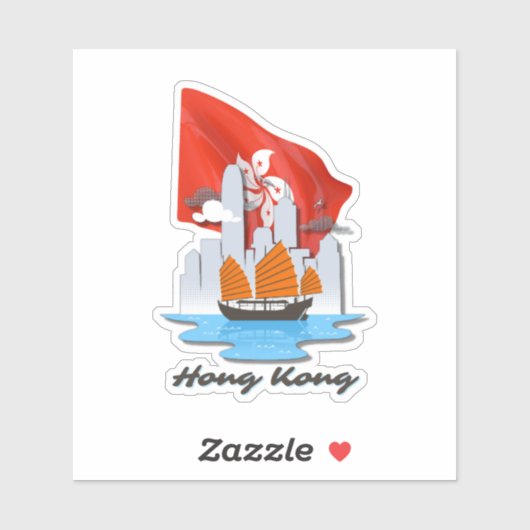 Landmark van Hong Kong City Sticker (Vel)
