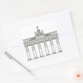 Landmark voor Brandenburg Gate Vierkante Sticker (Envelop)