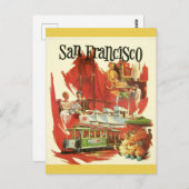  Landmarks San Francisco California Briefkaart (Voorkant / Achterkant)
