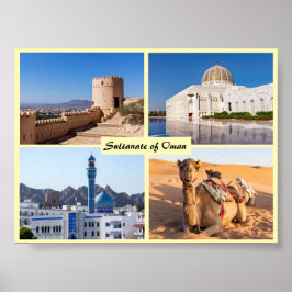 Landmarks van het sultanaat Oman Poster