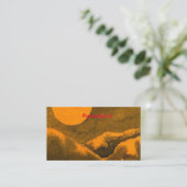 Landmeer 's nachts met jagers of oogstmaan visitekaartje (Staand voorkant)