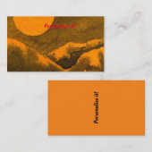 Landmeer 's nachts met jagers of oogstmaan visitekaartje (Voorkant / Achterkant)