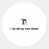 Landmeetkundige held ronde sticker (Voorkant)