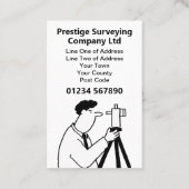 Landmeetkundige of gecharterde landmeter visitekaartje (Achterkant)