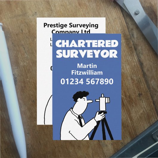 Landmeetkundige of gecharterde landmeter visitekaartje