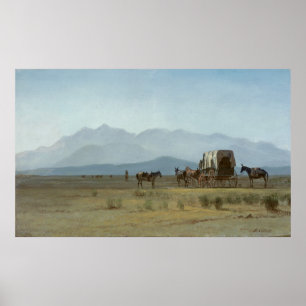 Landmeetwagen in de Rockies Poster