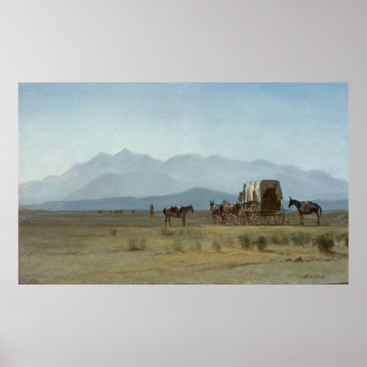 Landmeetwagen in de Rockies Poster (Voorkant)