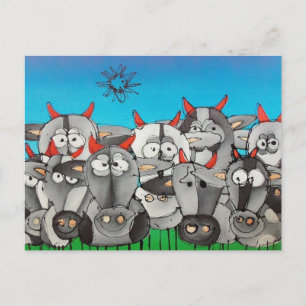 landmeisjes briefkaart