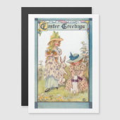 landmeisjes met paasbundels en kippen (Voorkant / Achterkant)