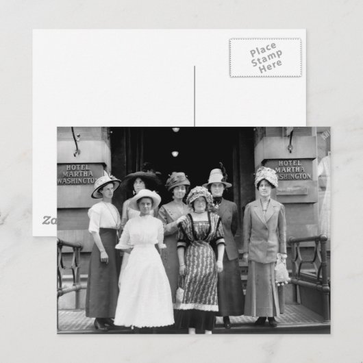 Landmeisjes nemen New York, 1910 Briefkaart (Voorkant / Achterkant)