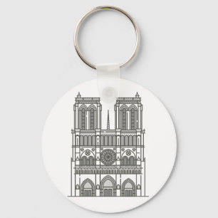 Landmerk Notre Dame Cathedraal World Sleutelhanger