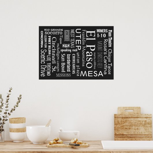 Landmerken El Paso TX Poster (Keuken)