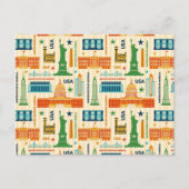 Landmerken van de Verenigde Staten van Amerika Briefkaart (Voorkant)