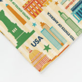Landmerken van de Verenigde Staten van Amerika Fleece Deken (Hoek)