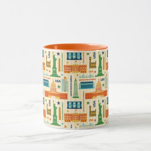 Landmerken van de Verenigde Staten van Amerika Mok (Midden)
