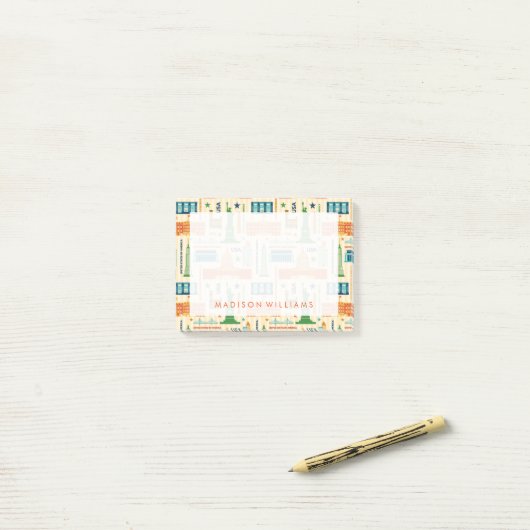Landmerken van de Verenigde Staten van Amerika Post-it® Notes (Op bureau)