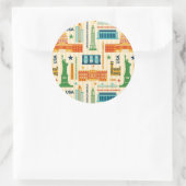 Landmerken van de Verenigde Staten van Amerika Ronde Sticker (Tas)