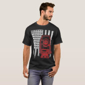 Landmeter Engineer Tripod Patriottisch Amerikaans T-shirt (Voorkant volledig)