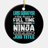 Landmeter Functie Titel Beroep Landmeten Vaardighe Keramisch Ornament (Voorkant)