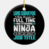 Landmeter Functie Titel Beroep Landmeten Vaardighe Keramisch Ornament (Achterkant)