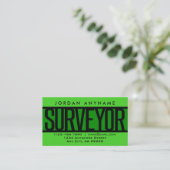 landmeter groen Visitekaartje (Staand voorkant)