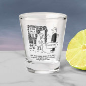 Landmeter waarschuwt Mr. Pig voor zijn strohuis. Shot Glas