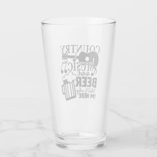 Landmuziek en bier daarom ben ik hier glas (Achterkant)