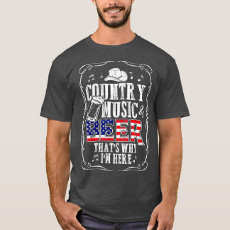 Landmuziek en bier dat waarom ik hier schitterend  t-shirt