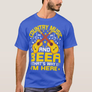 Landmuziek en bier dat waarom ik hier Vintage M T-shirt