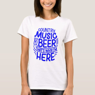 Landmuziek en bier t-shirt