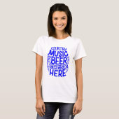 Landmuziek en bier t-shirt (Voorkant volledig)
