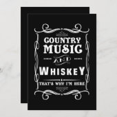 Landmuziek en whisky daarom ben ik hier bedankkaart (Voorkant / Achterkant)