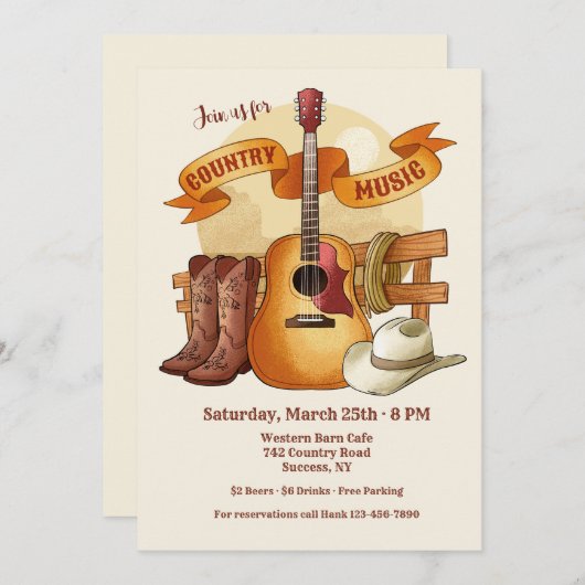 Landmuziek Kaart (Voorkant / Achterkant)