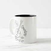 Landmuziek Tweekleurige Koffiemok (Voorkant links)