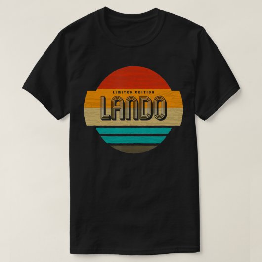 Lando Naam Retro  Sunset Limited Edition T-shirt (Design voorkant)