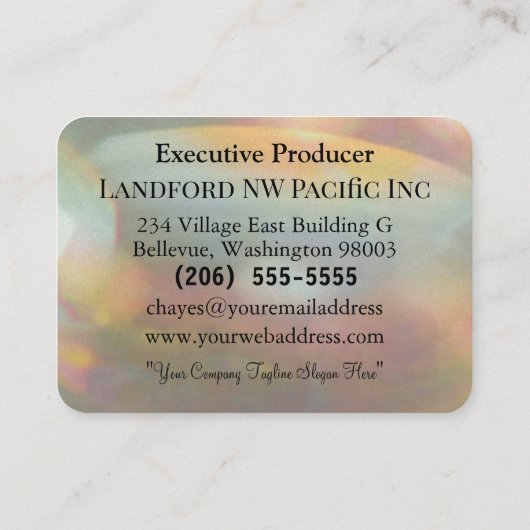 Landon Chic Margot Elegant Professional Visitekaartje (Achterkant)