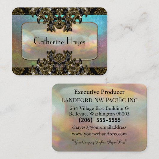 Landon Chic Margot Elegant Professional Visitekaartje (Voorkant / Achterkant)